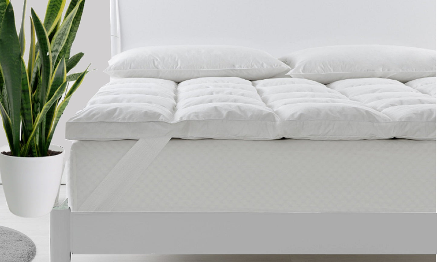 Royal Comfort Duck Feather and Down Mattress Toppers / 1800GSM - King Single