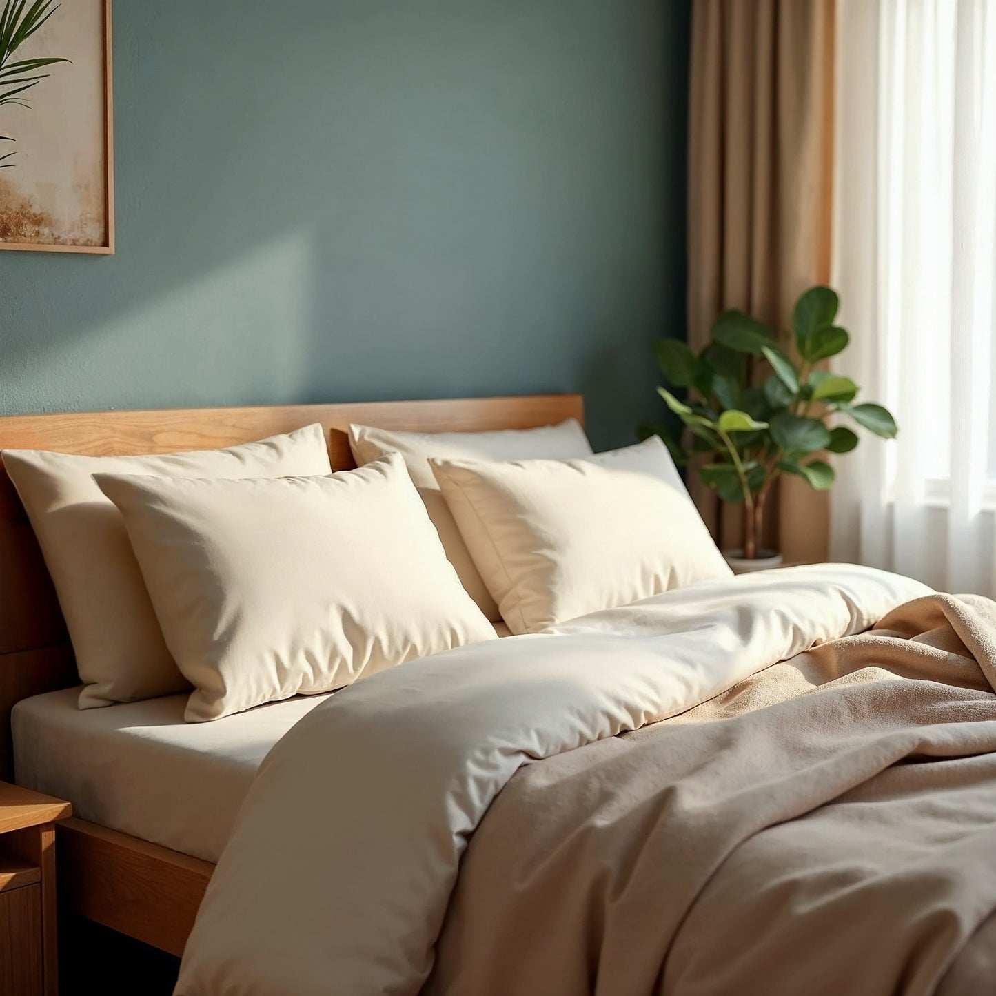 Royal Comfort 1000TC Cotton Blend Quilt Cover Sets King - Pebble