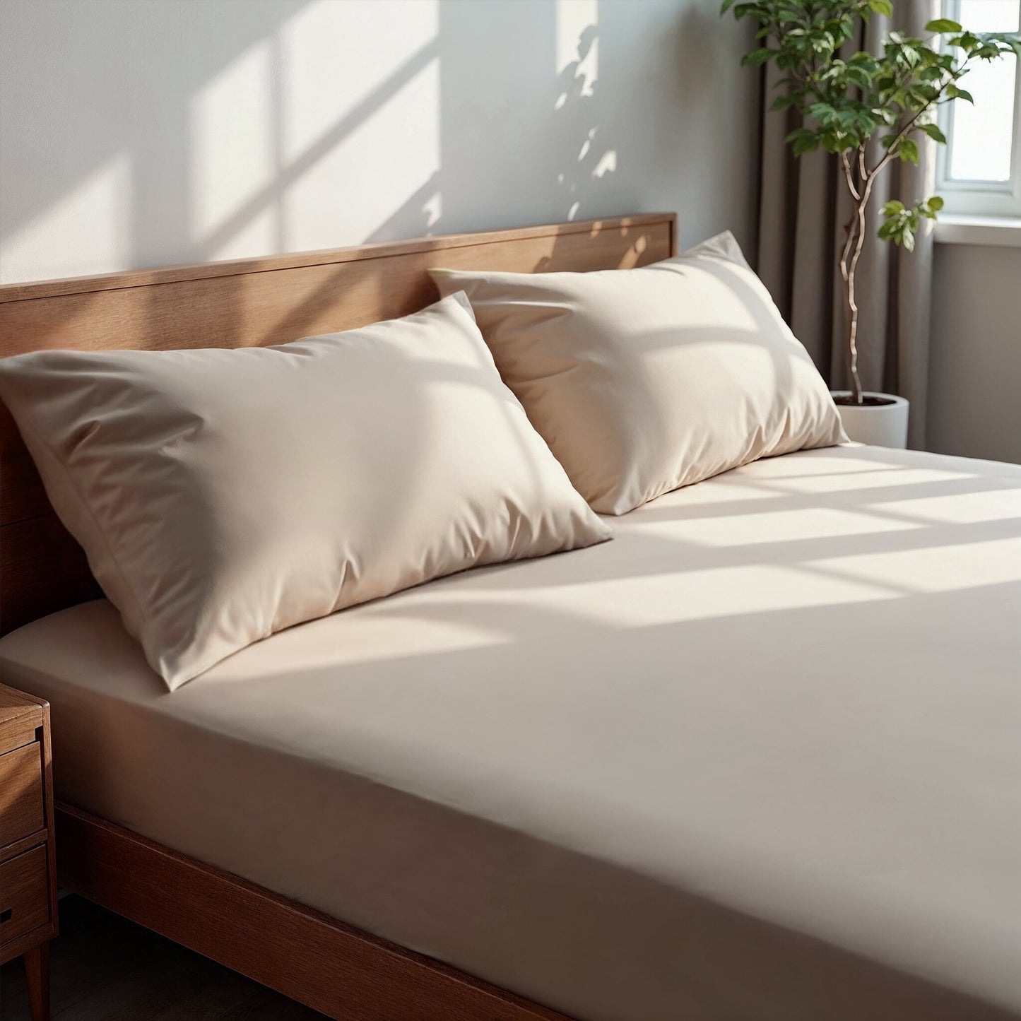 Royal Comfort 1500TC Cotton Rich Fitted sheet 3 PC Set Double-Stone