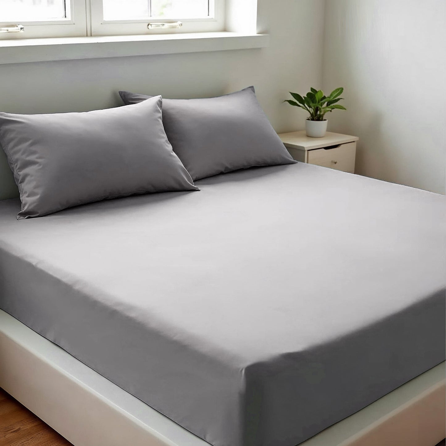 Royal Comfort 1500TC Cotton Rich Fitted sheet 3 PC Set Double-Indigo