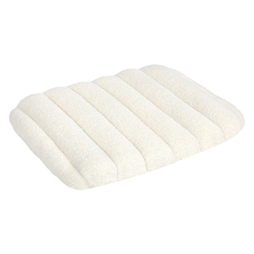 Pawz S Size Orthopedic Dog Bed with Sherpa Plush Removable Cover in White-1942353721719656456