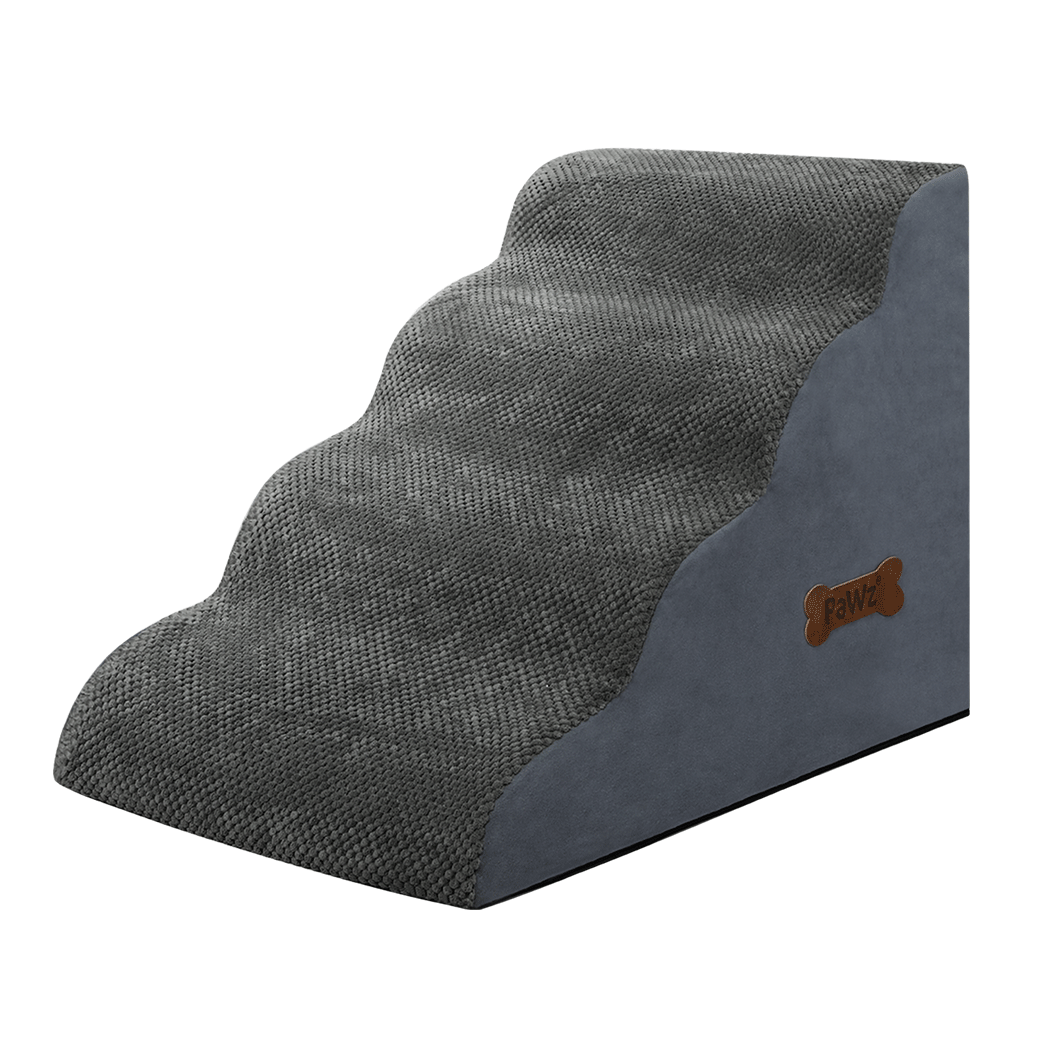 Pawz 4 Steps Pet Stairs Dog Ramp High Density Foam Grey-1942353718741700616