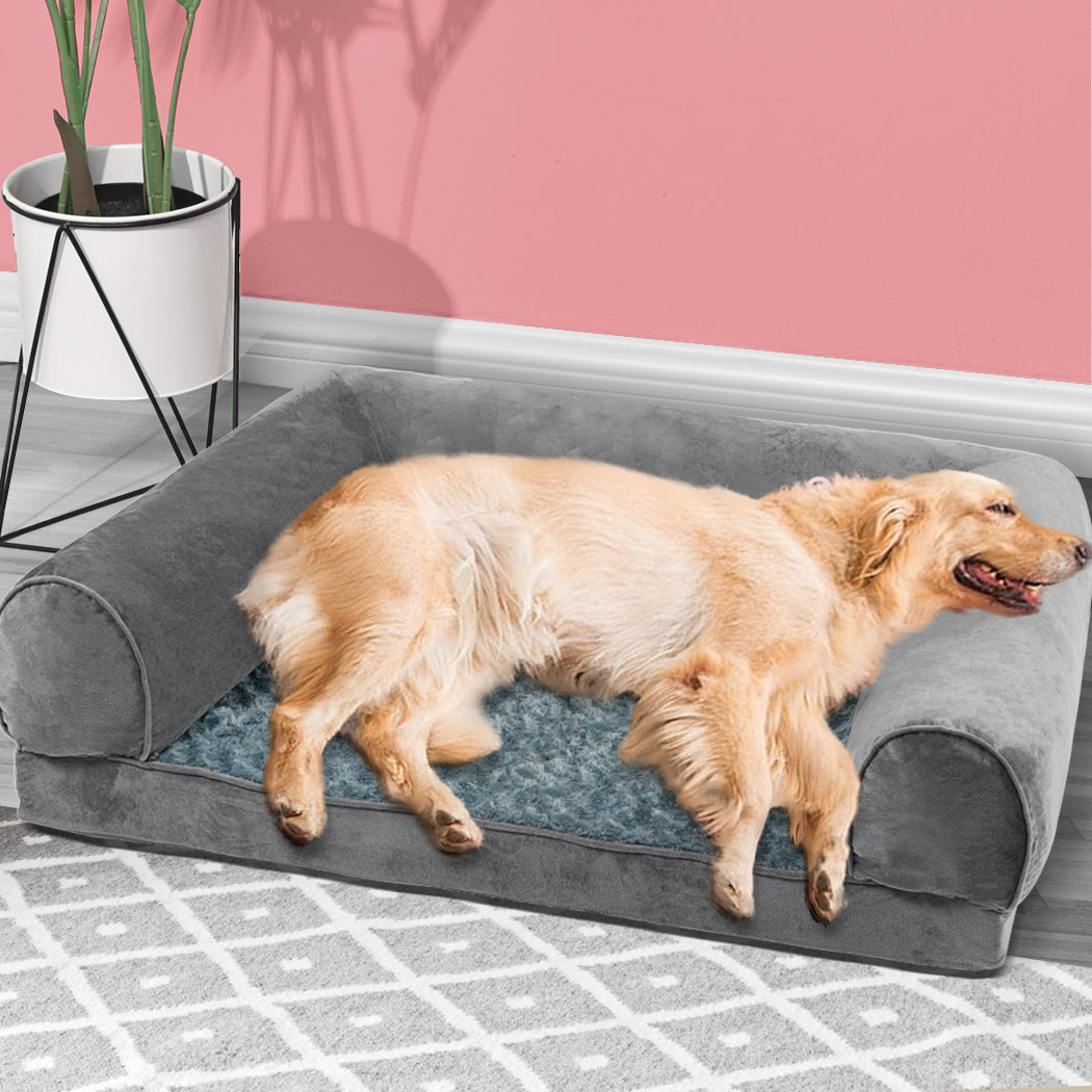 PaWz Pet Bed Sofa Dog Bedding Soft Warm L Grey Large-1942353067022356486