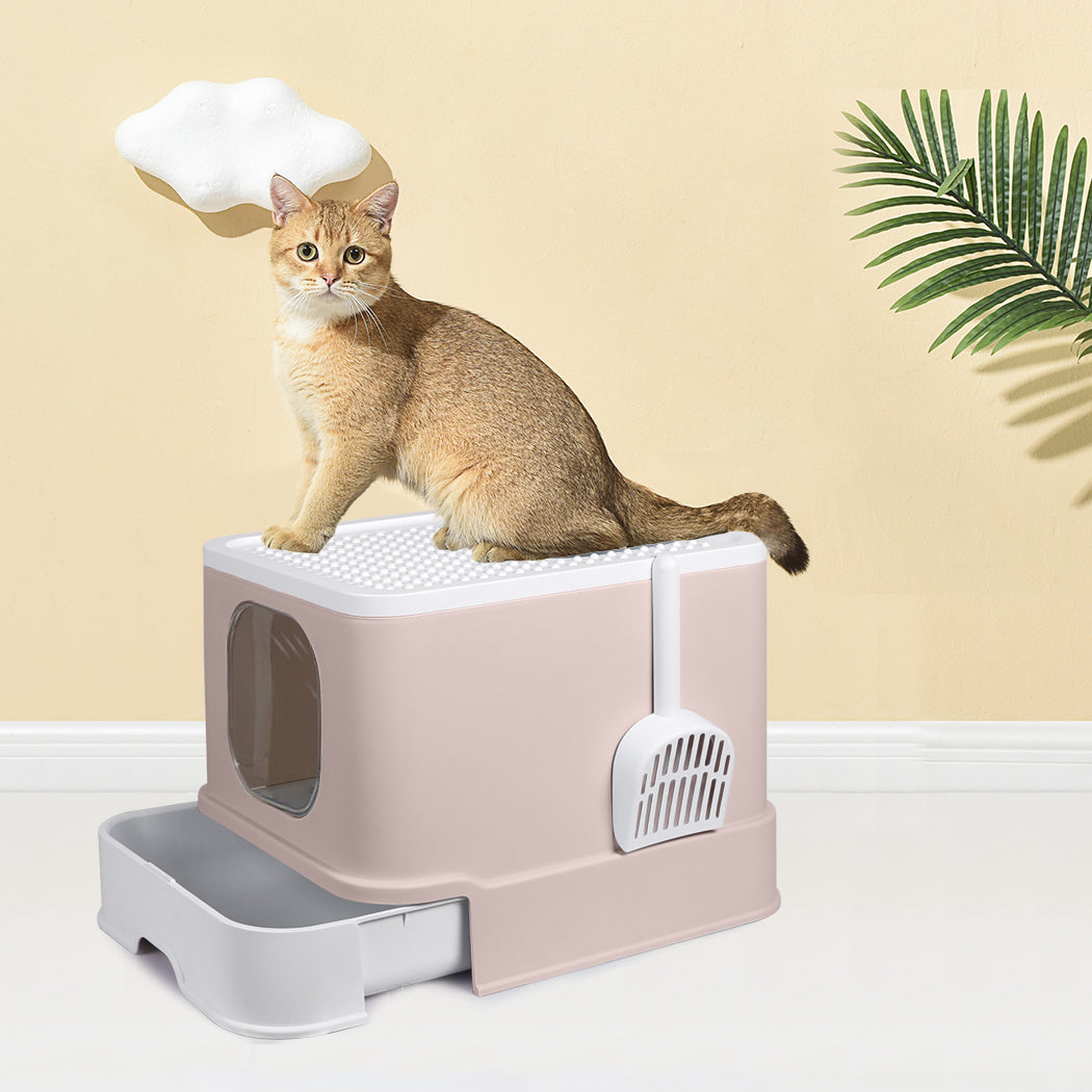 PaWz Cat Litter Box Fully Enclosed Kitty Coffee-1942353064803569670