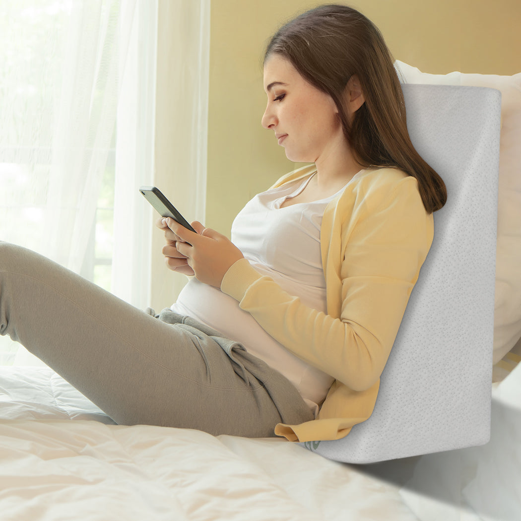 DreamZ Bedding Wedge Pillow Memory Foam White 19