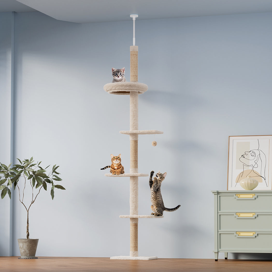 Pawz Cat Tree Tower Scratching Post Scratcher 230-275cm-1942353719148548102