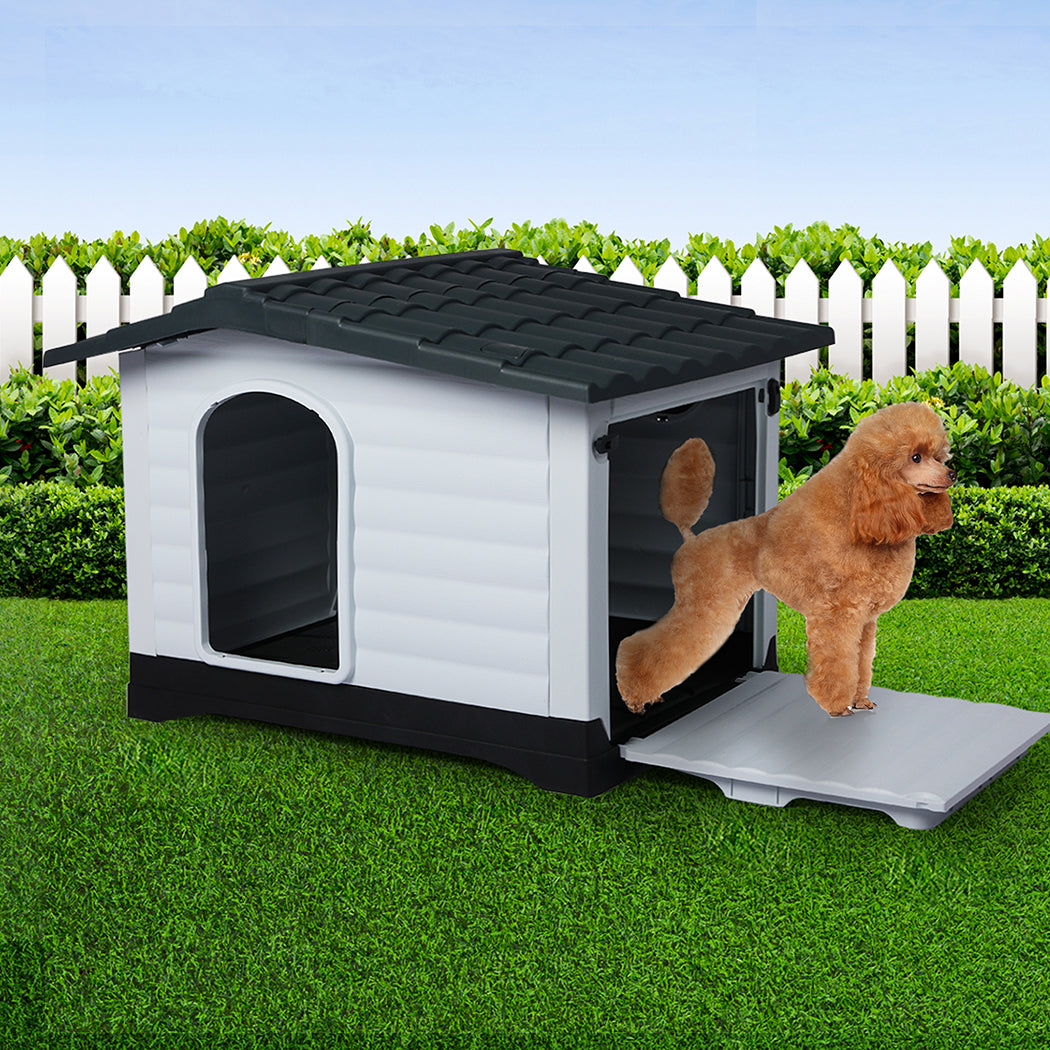 PaWz Dog Kennel Outdoor Indoor Plastic L Grey-1942353082927157254