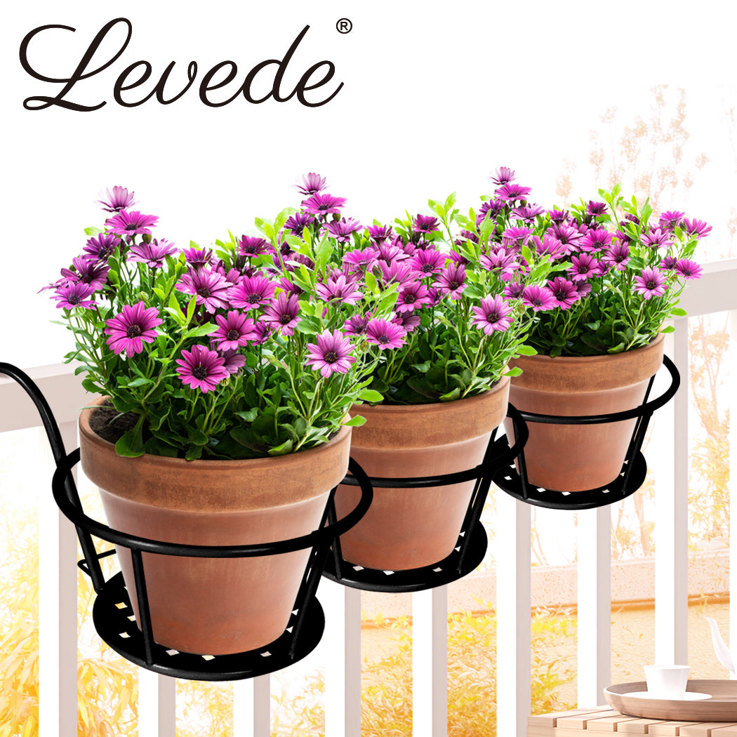 Levede 3x Plant Stand flower Holder Black