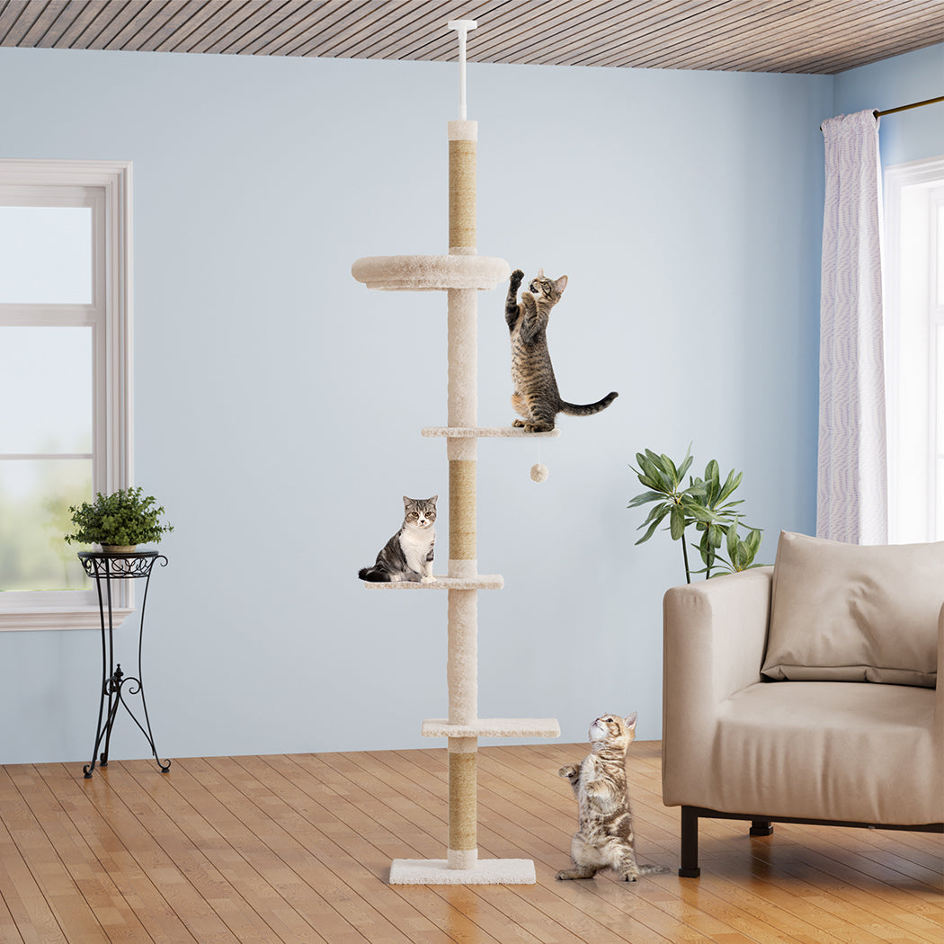 Pawz Cat Tree Tower Scratching Post Scratcher 230-275cm-1942353719148548103