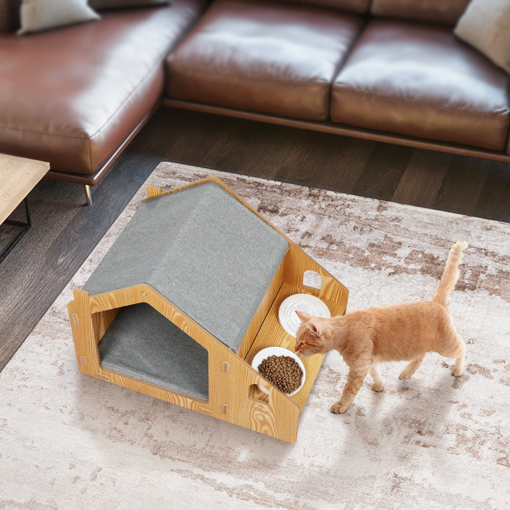 PaWz Wooden Pet House Cat Kennel Elevated-1942352763170197510