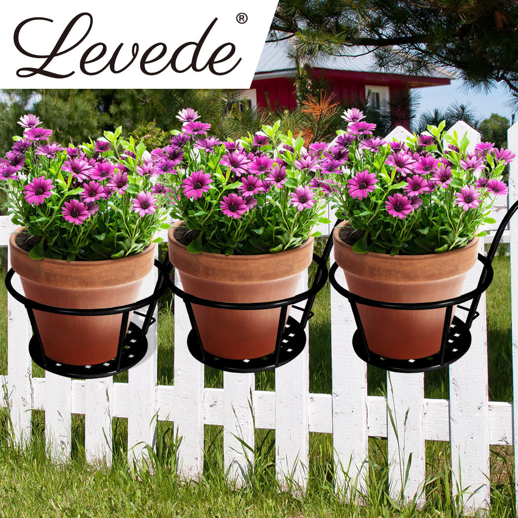 Levede 3x Plant Stand flower Holder Black