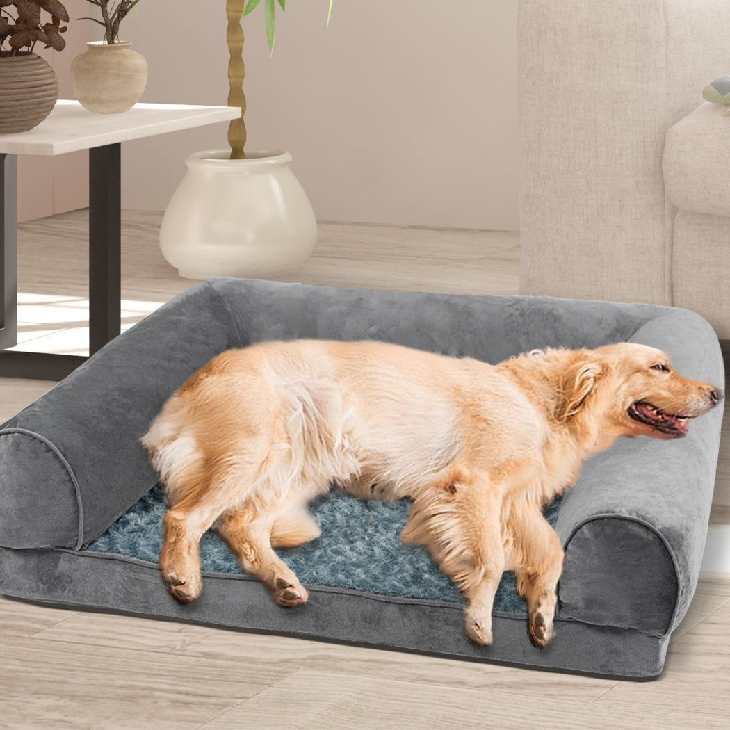 PaWz Pet Bed Sofa Dog Bedding Soft Warm L Grey Large-1942353067022356487