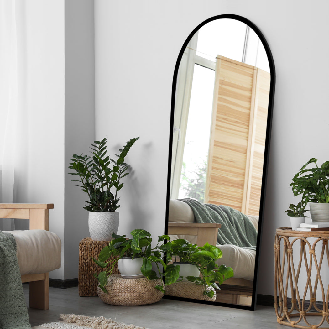 Yezi Floor Mirror Full length Mirrors 1.8M Black