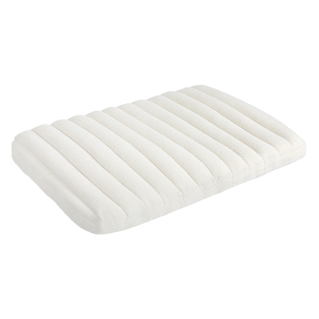 Pawz XL Size Orthopedic Dog Bed with Sherpa Plush Removable Cover in White-1942353722130698240