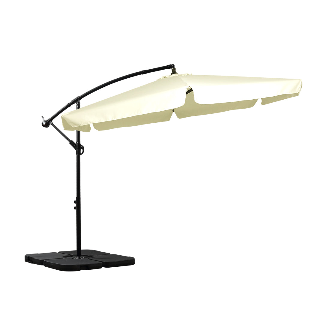 Mountview 3M Outdoor Umbrella Beach Beige With Base