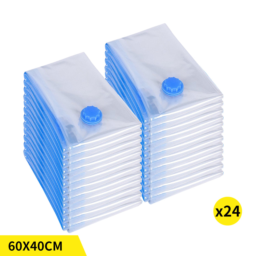 Vacuum Storage Bags Save Space Seal 60x40cm-24PK