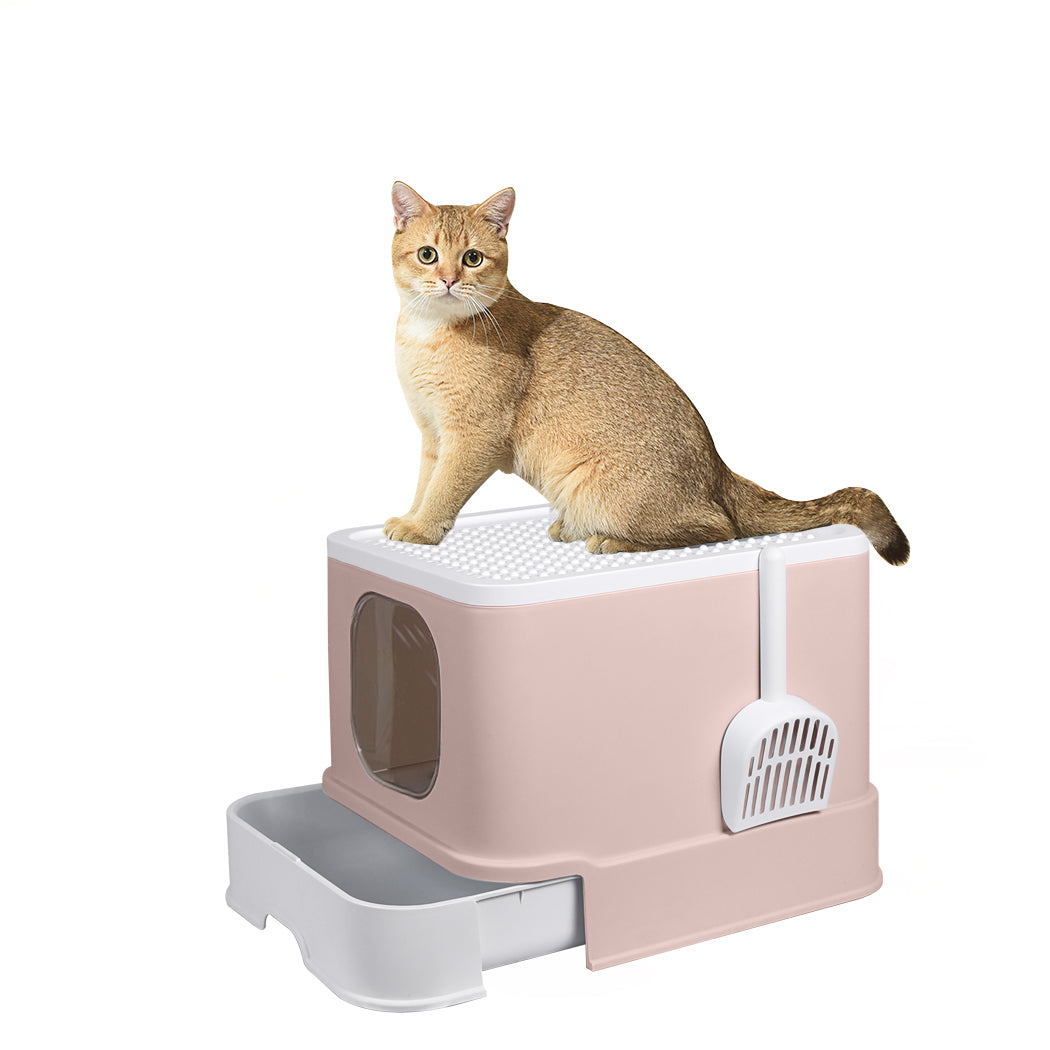 PaWz Cat Litter Box Fully Enclosed Kitty Coffee-1942353064803569664