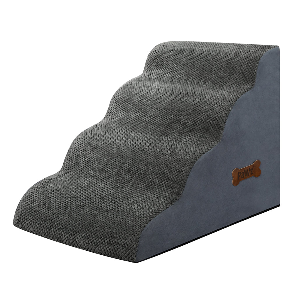 Pawz 4 Steps Pet Stairs Dog Ramp High Density Foam Grey-1942353718741700608