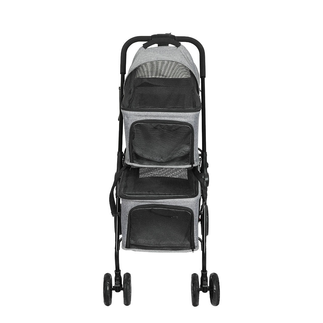 PaWz Two-tier Pet Stroller Double Dog-1942352822196637697