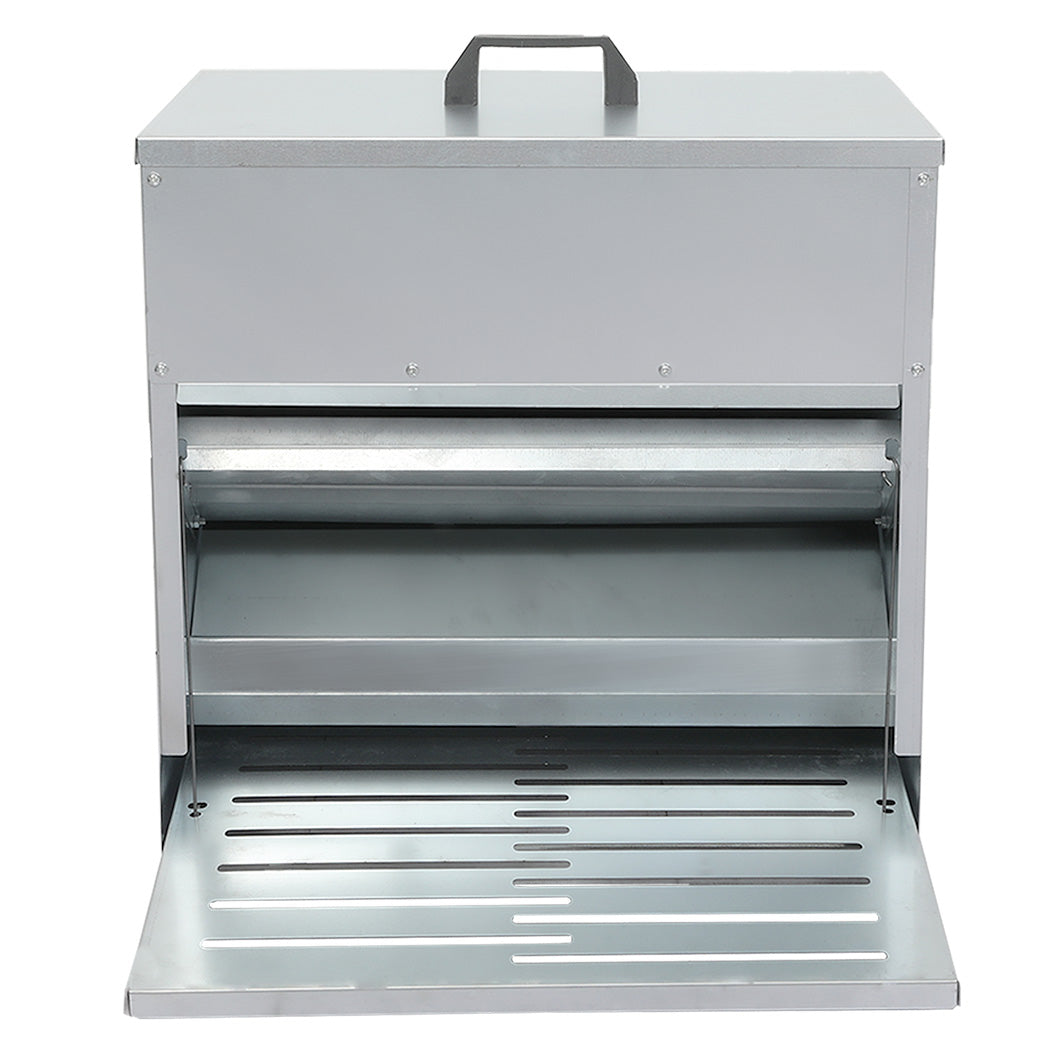 PaWz 10KG Auto Chicken Feeder Dispenser Galvanised Steel-1942353692590215169