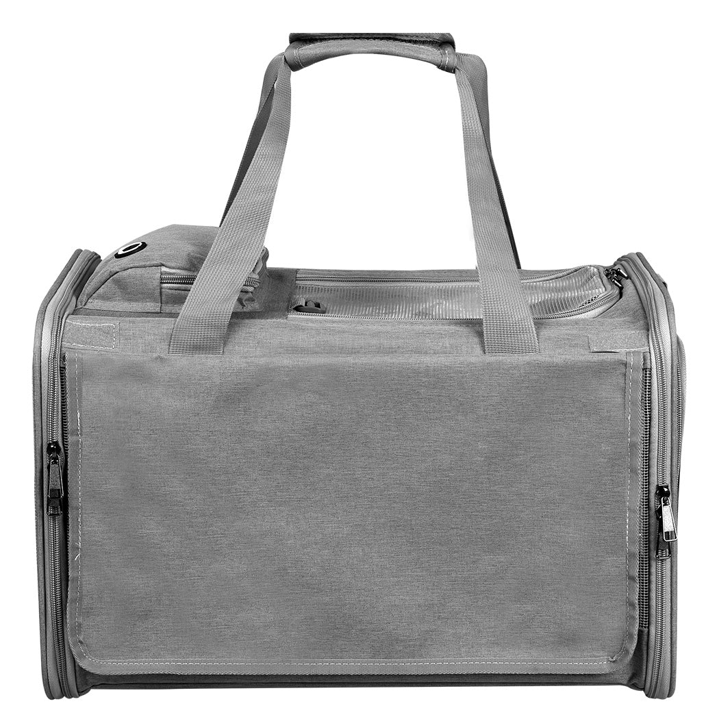 Pawz 3 in 1 Pet Soft Crate Dog Cat Carrier M Size Grey-1942353704179077121