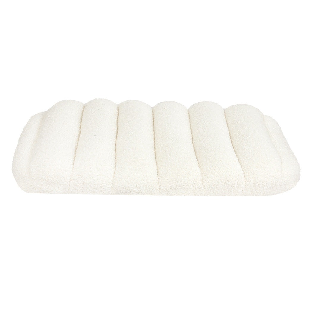Pawz S Size Orthopedic Dog Bed with Sherpa Plush Removable Cover in White-1942353721719656449