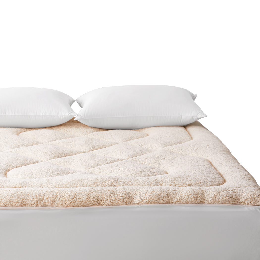 DreamZ Mattress Topper 100% Wool Underlay Double