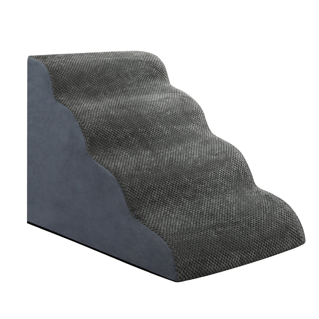 Pawz 4 Steps Pet Stairs Dog Ramp High Density Foam Grey-1942353718741700609