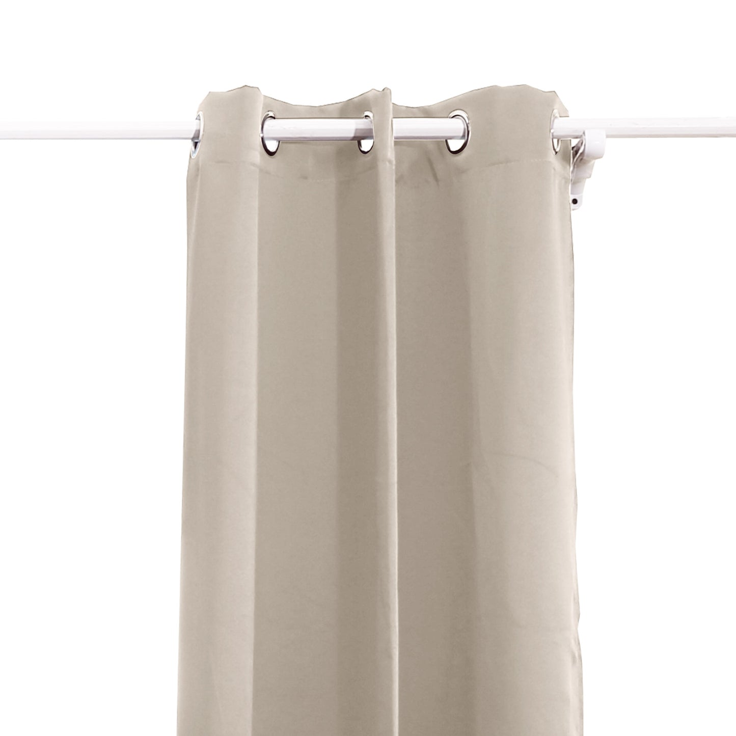 2x Blockout Curtains Panels 3 Layers Beige CD1003-132X213-GR