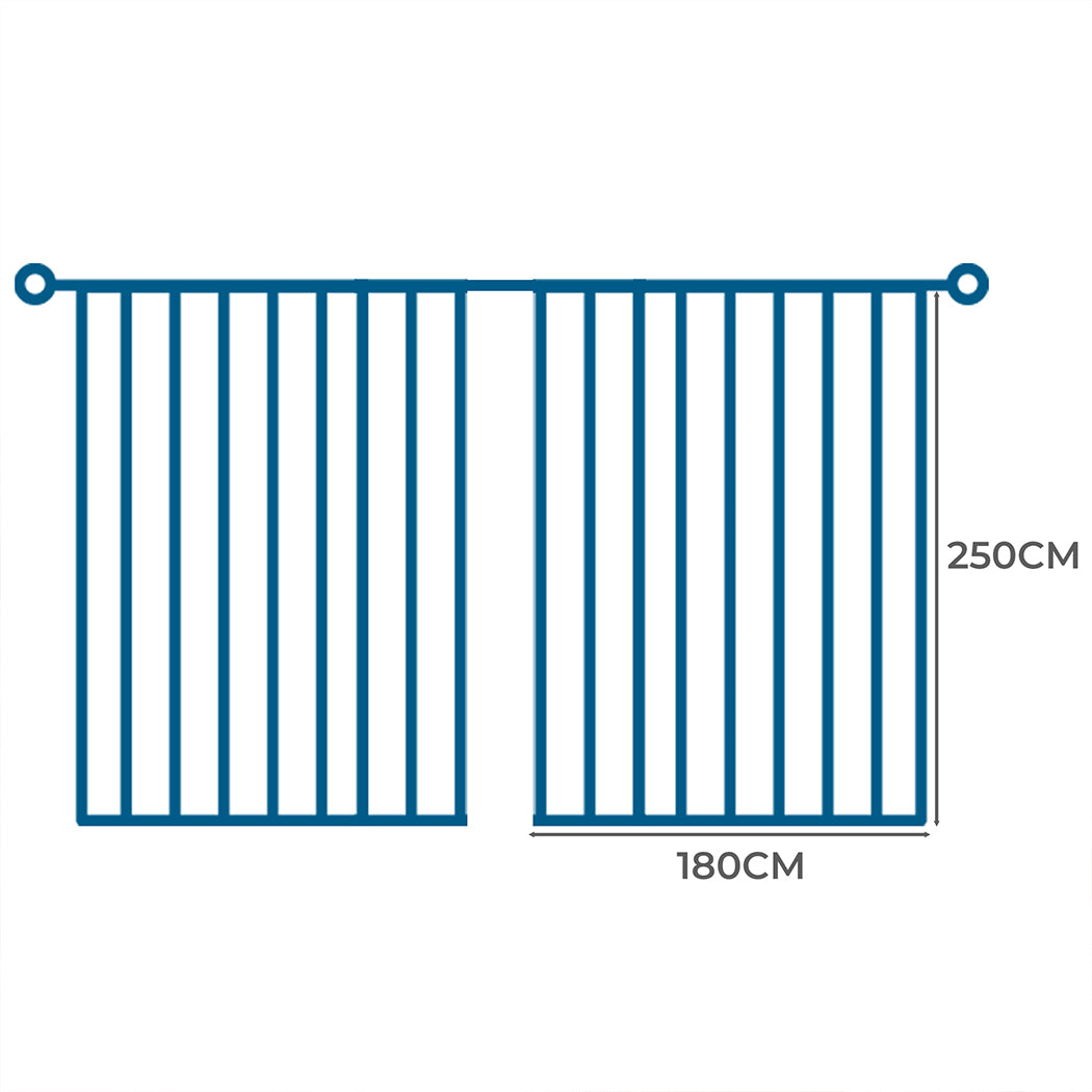 Marlow 2XBlockout Curtains Chenille 180x250 Blue CD1016-180x250-DG