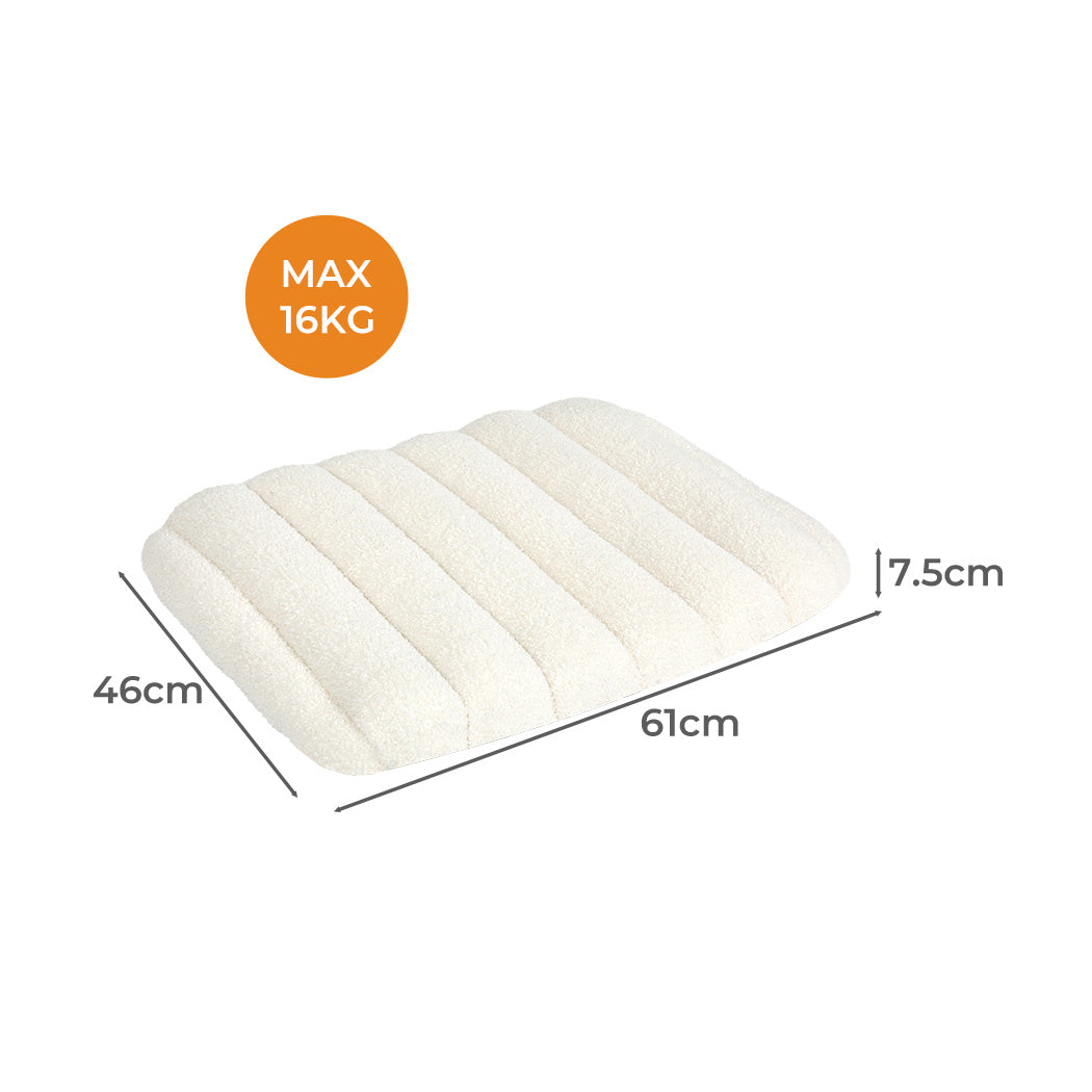 Pawz S Size Orthopedic Dog Bed with Sherpa Plush Removable Cover in White-1942353721719656450