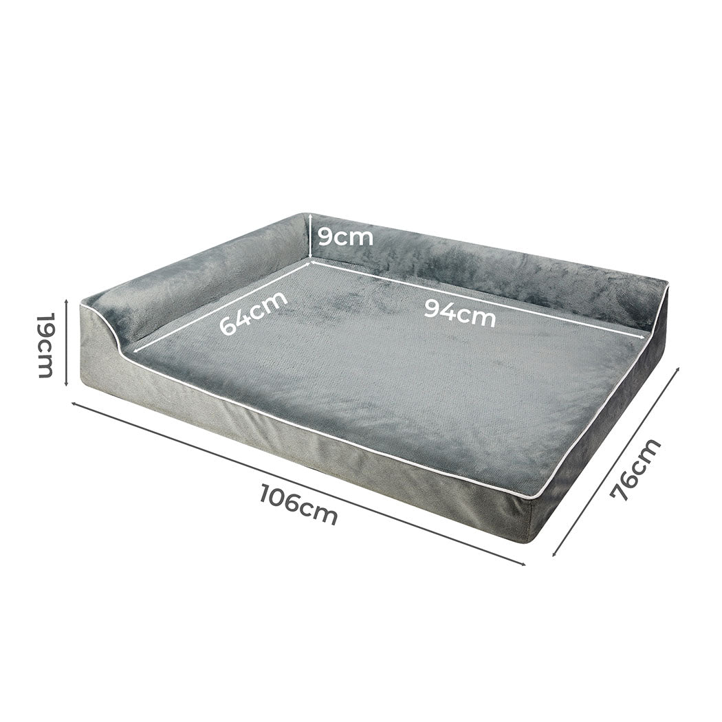Pawz Orthopedic Dog Bed XL Grey-1942353669529931778