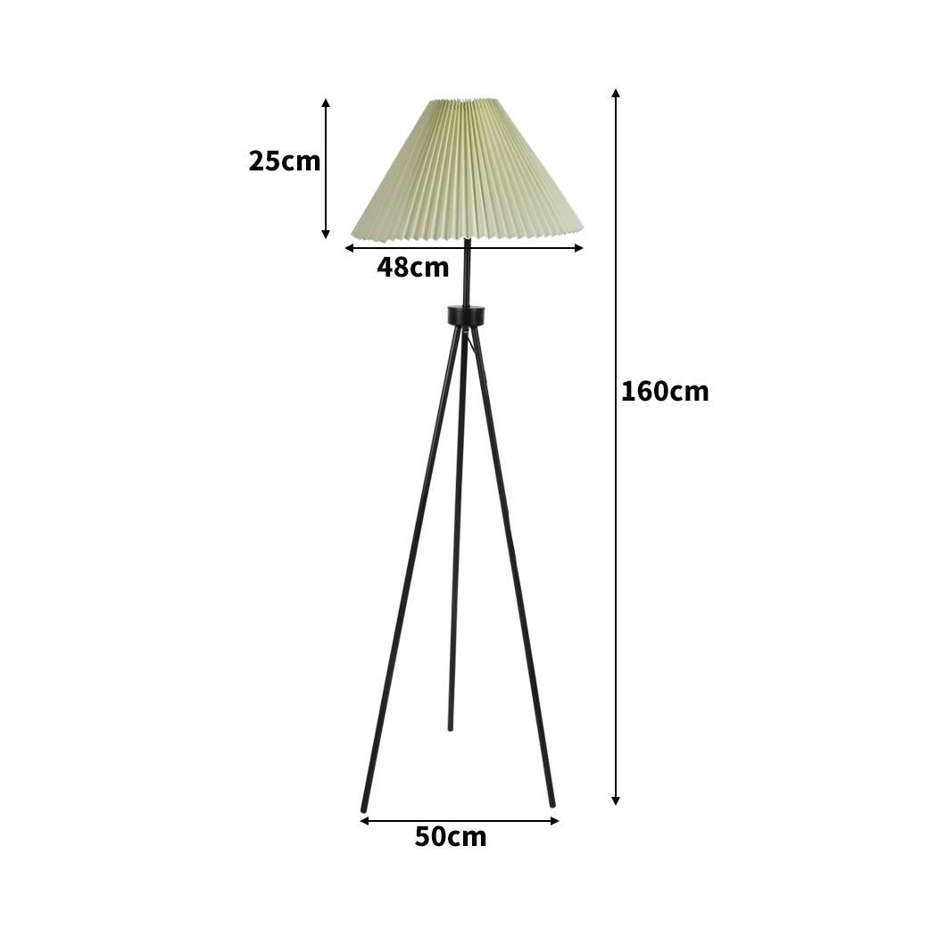 EMITTO Modern Tripod Floor Lamp Linen Beige