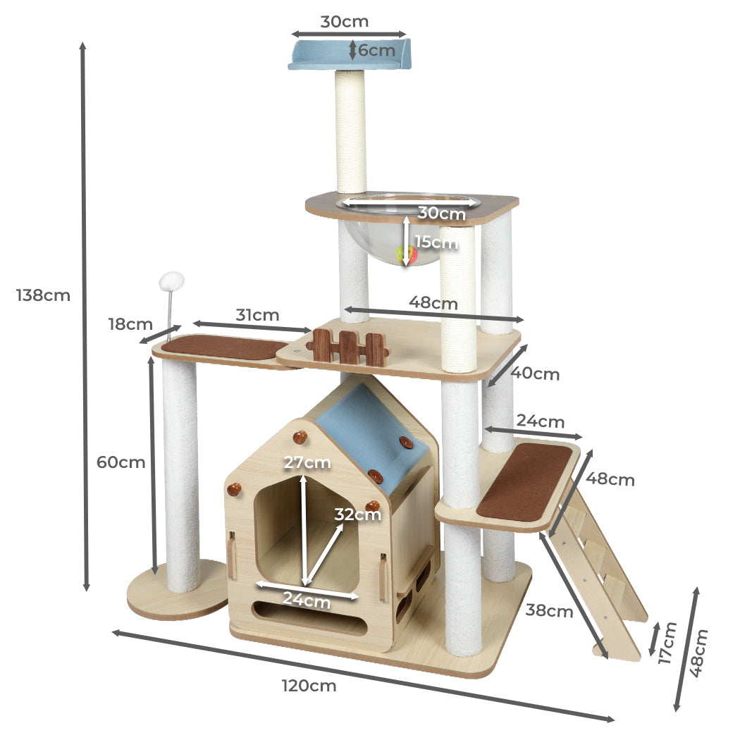 PaWz Cat Tree Scratching Post Scratcher-1942352753707847682