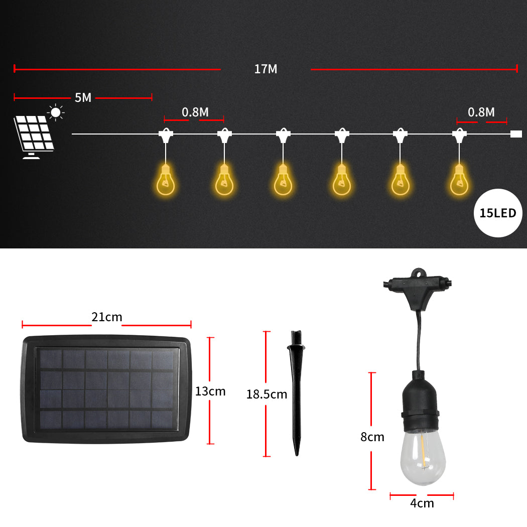 Emitto Solar LED Festoon String Lights