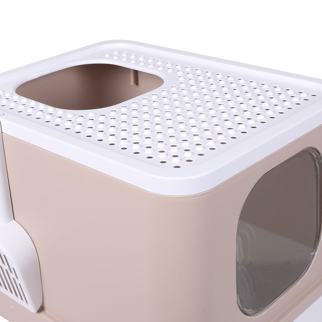 PaWz Cat Litter Box Fully Enclosed Kitty Coffee-1942353064803569667