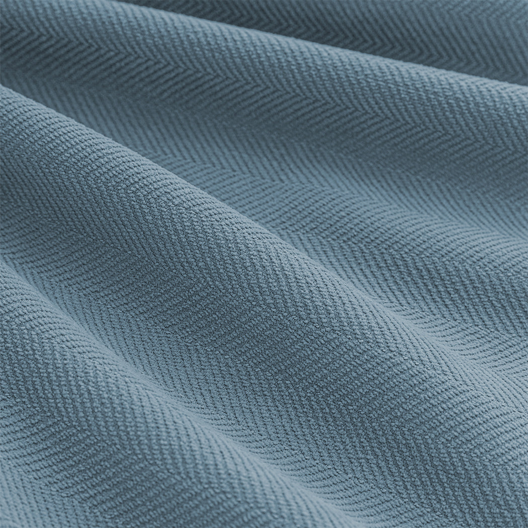 Marlow 2XBlockout Curtains Chenille 180x250 Blue CD1016-180x250-DG