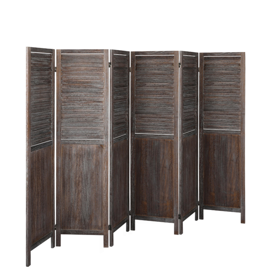 Levede 6 Panel Partition Room Divider Brown