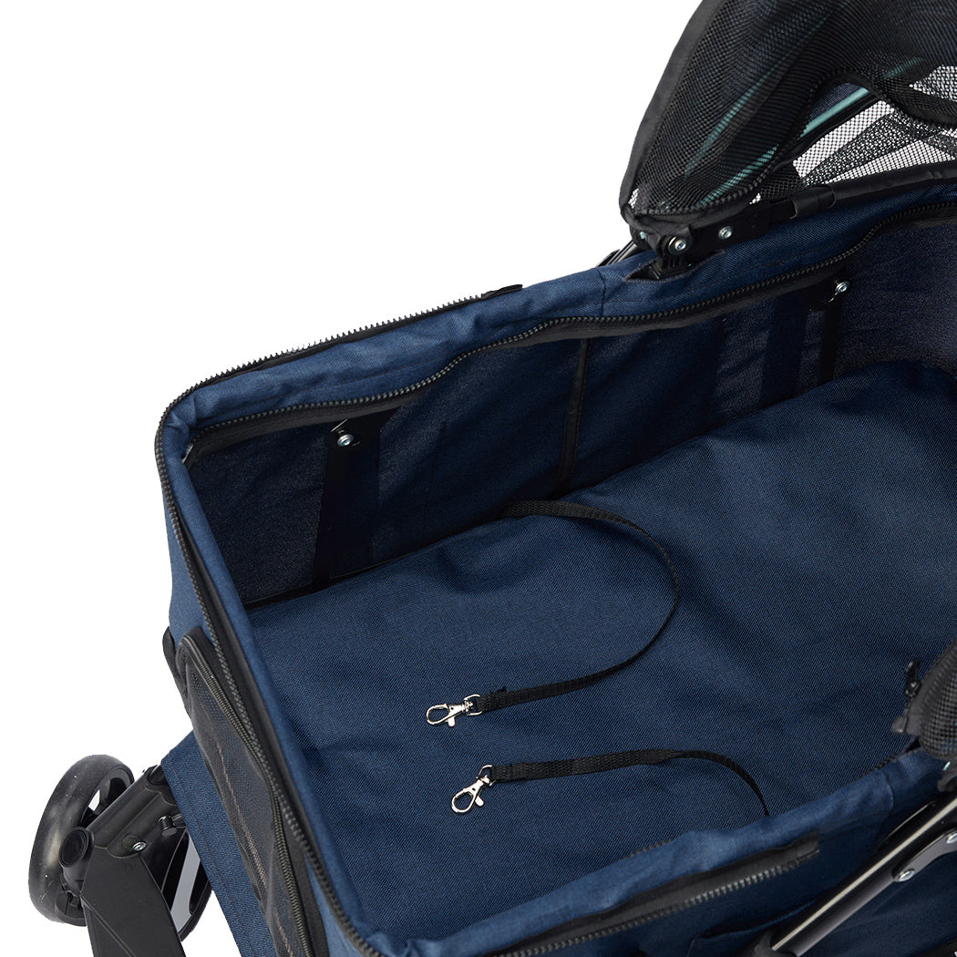 PaWz Large Pet Stroller Dog Cat Carrier Blue-1942352820661522435