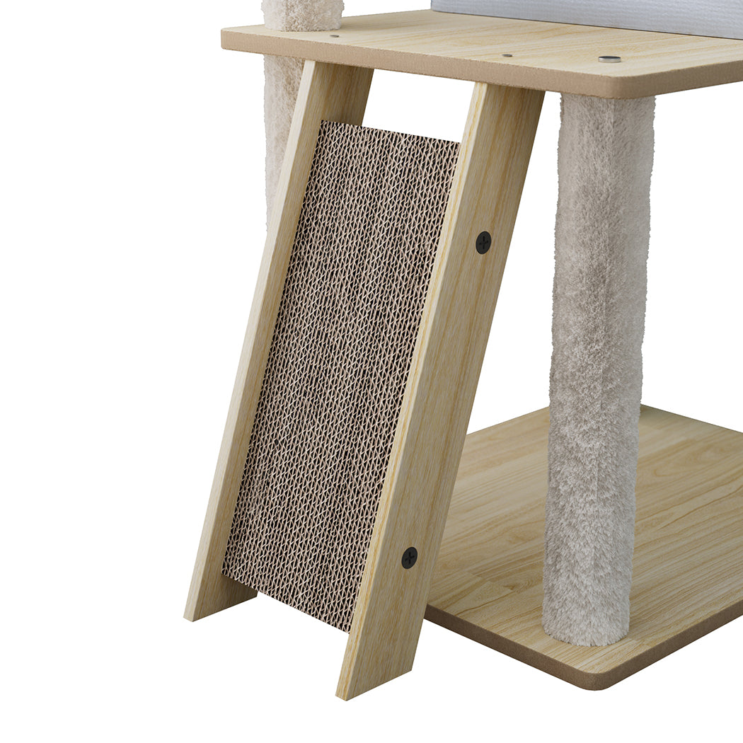 Pawz Cat Tree Tower Scratcher Wood Condo House 120cm-1942353719345680388