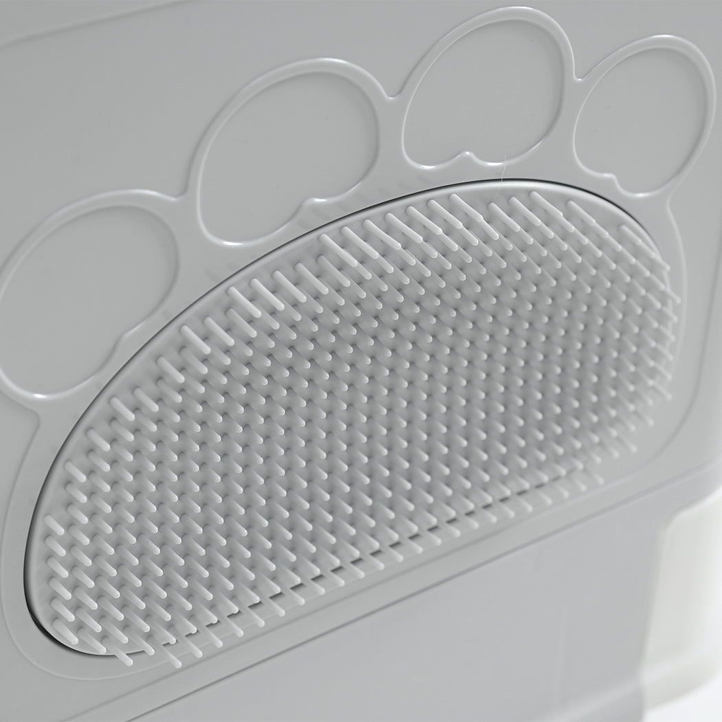 PaWz Foldable Cat Litter Box Tray Enclosed Grey-1942352746757885956