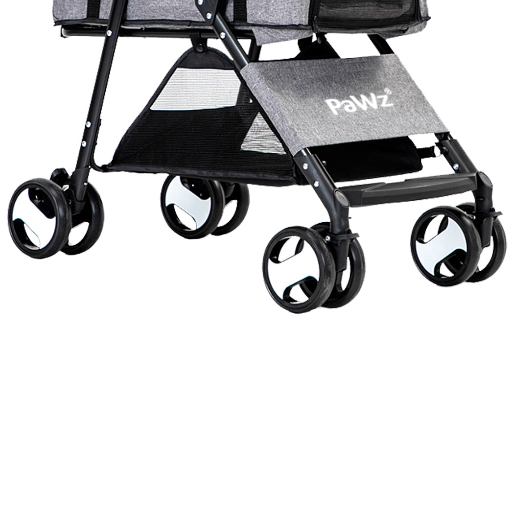 PaWz Large Pet Stroller Dog Cat Travel Grey-1942352820820905988