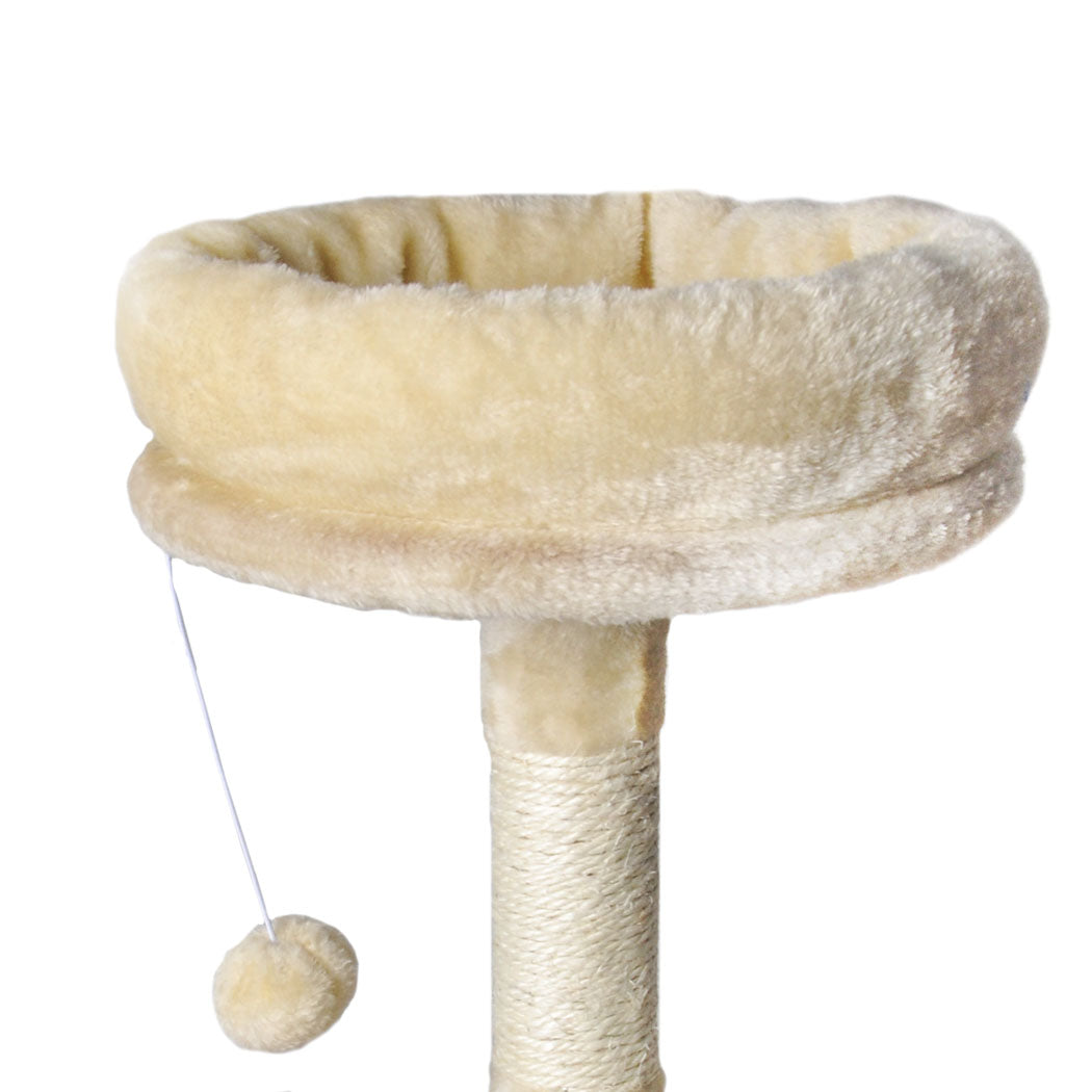 PaWz Cat Tree Toy Scratching Post Scratcher Beige-1942353259381526532