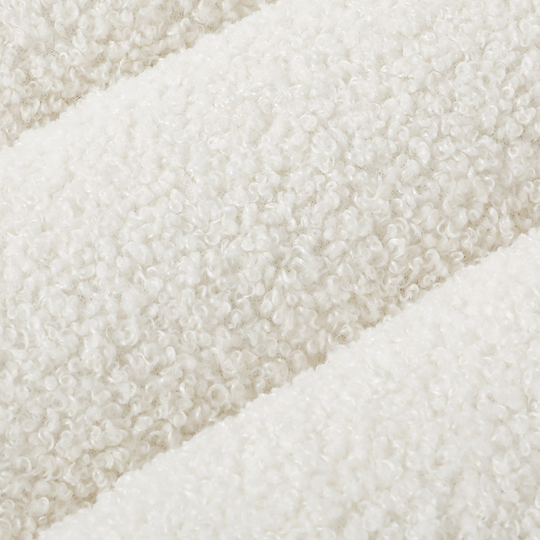 Pawz S Size Orthopedic Dog Bed with Sherpa Plush Removable Cover in White-1942353721719656452