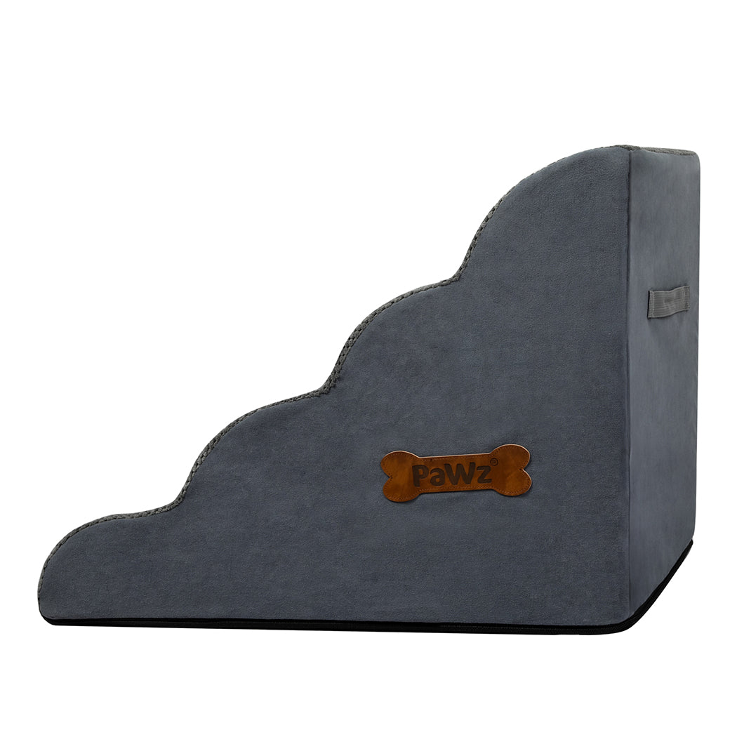 Pawz 4 Steps Pet Stairs Dog Ramp High Density Foam Grey-1942353718741700612