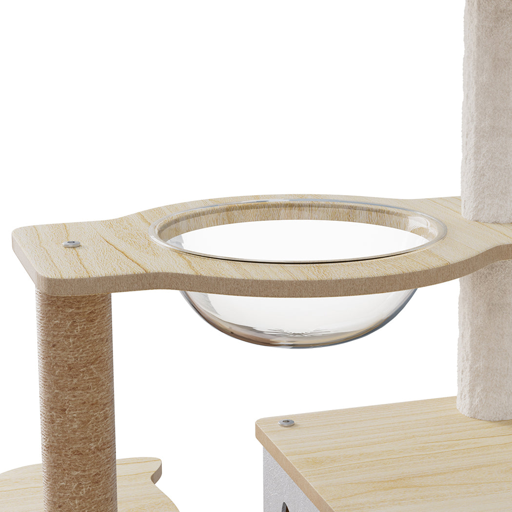 Pawz Cat Tree Tower Scratcher Wood Condo House 120cm-1942353719345680389