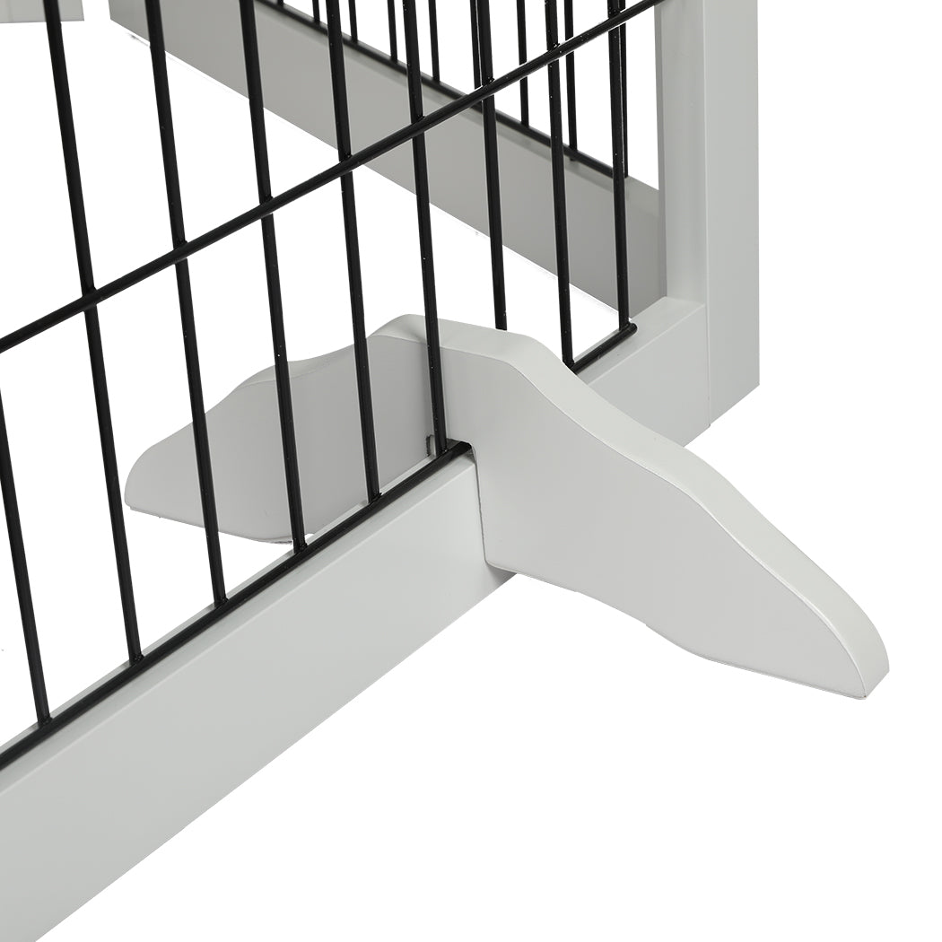 PaWz 6 Panels Pet Dog Playpen Puppy White-1942352754211164165