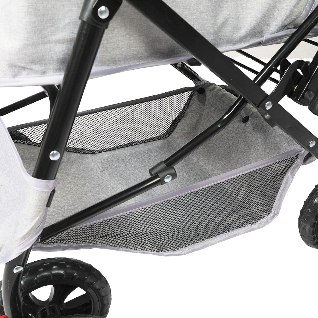 PaWz Pet Stroller Pram Dog Carrier Trailer Grey-1942352821517160453