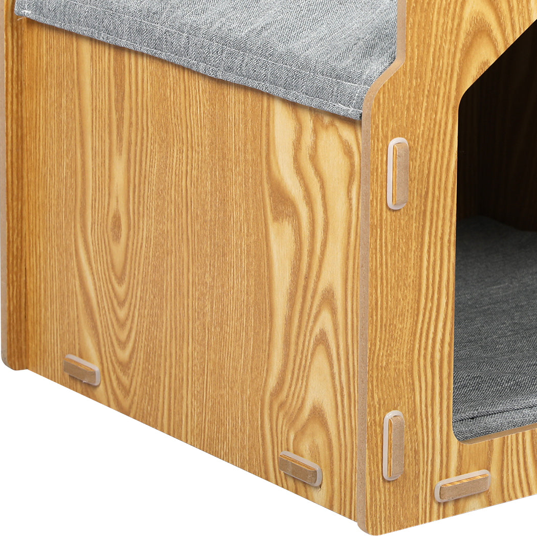 PaWz Wooden Pet House Cat Kennel Elevated-1942352763170197509