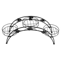 Levede Plant Stand Outdoor Indoor Metal Black